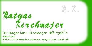 matyas kirchmajer business card